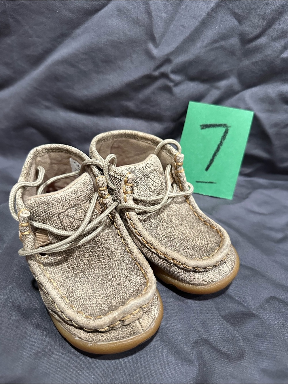 Twisted X Kids Moccasin Shoes in Taupe Brown